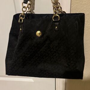 Tommy Hilfiger Elegant Black Tote Bag